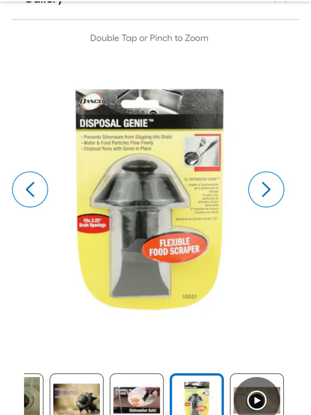 Dance disposal genie 
Prevents silverware or large food scraps